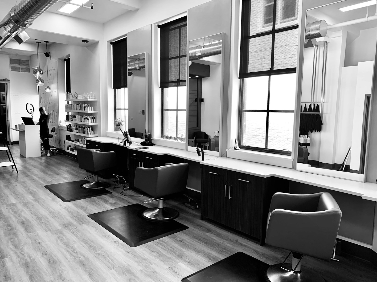 Bright professional hair salon